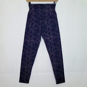 Yummie by Heather Thomson "Rachel" Blue Printed Leggings Size Small S